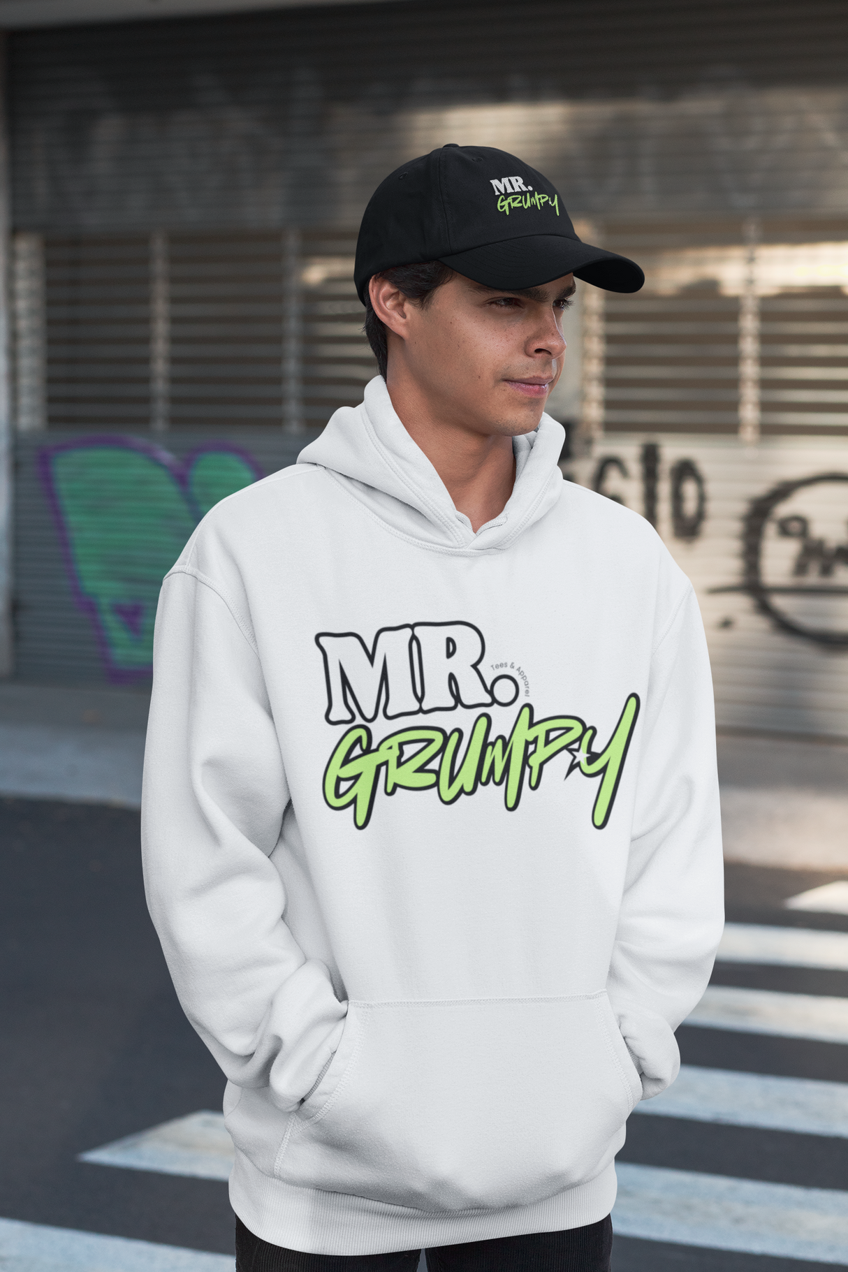 Mr. Grumpy Hoodie Front & Back