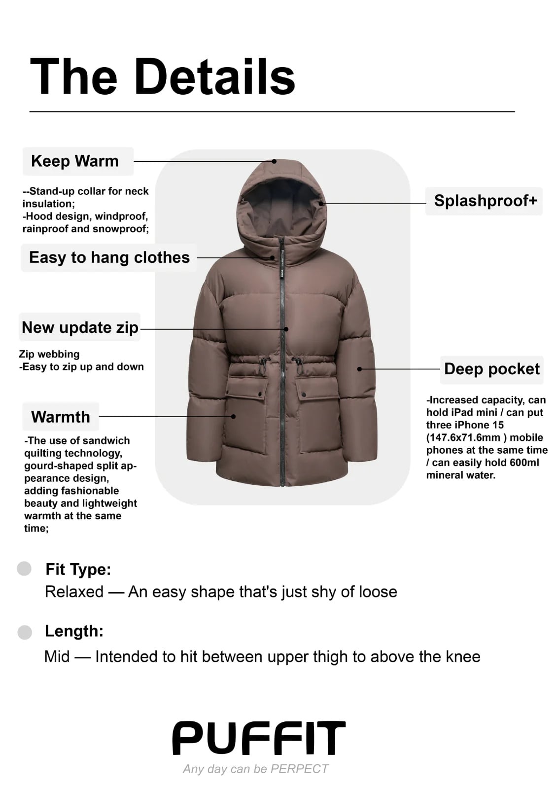 Mid-length Puffer Jacket